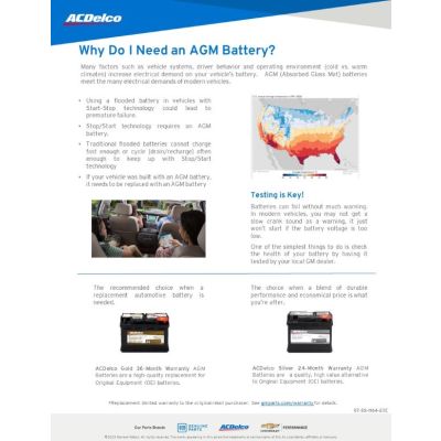 SELL SHEET - WHY DO I NEED AN AGM BATTERY?