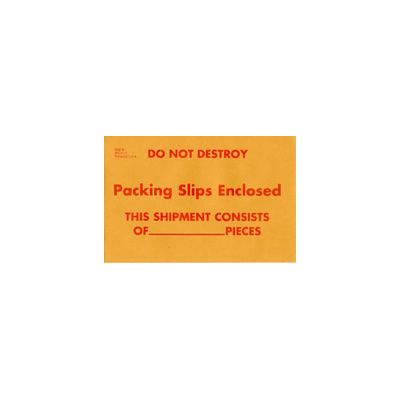 ENVELOPE - "BOX/100" PACKING SLIPS ENCLOSED (MAX 2 BOXES)