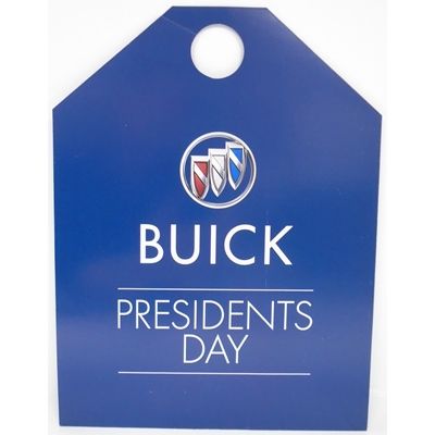 BUICK PRESIDENTS DAY HANG TAG