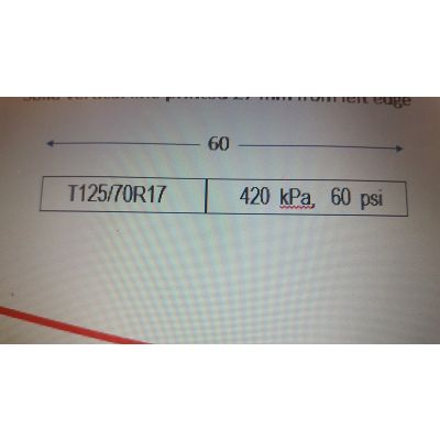 LABEL - 2018 BUICK REGAL TIRE PRESSURE BULL 18109 (SHEET/10)