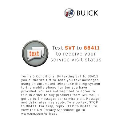 CARD - BUICK SERVICE VISIT TRACKING TERMS/CONDITIIONS