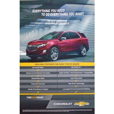2017 CHEVROLET EQUINOX POS KIT POSTER B