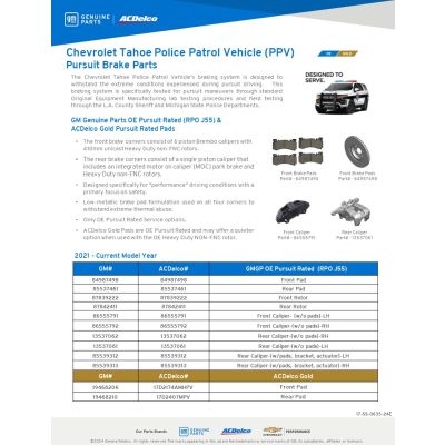 SELL SHEET - Tahoe PPV Pursuit Rated Brakes