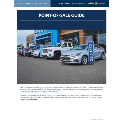 CERTIFIED PRE-OWNED POS MERCHANDISING GUIDE