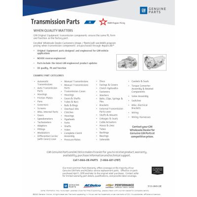 SELL SHEET - MARS - GMGP TRANSMISSION COMPONENTS