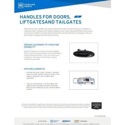 SELL SHEET - DOOR PARTS AND HANDLES (DL)