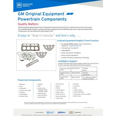 SELL SHEET - POWERTRAIN COMPONENTS