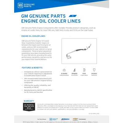 SELL SHEET - ENGINE OIL COOLER LINES (DL)