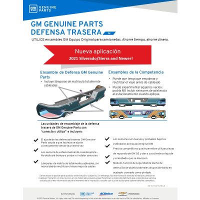 SELL SHEET- BUMPER ASSEMBLIES (SPANISH)