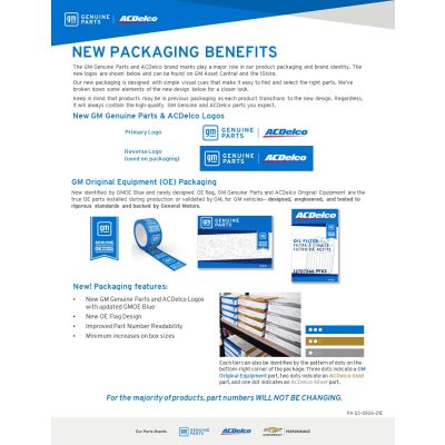 SELL SHEETS-GLOBAL PARTS BRANDING V2 ENHANCED COMM PLAN