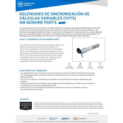 SELL SHEET - VALVE TIMING SOLENOIDS VVTS-SPANISH
