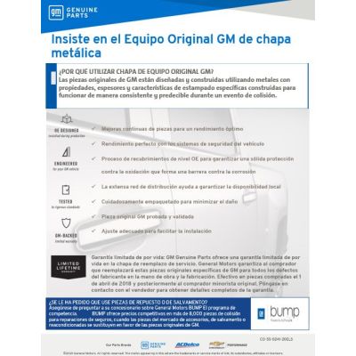 SELL SHEET - SHEET METAL - SPANISH