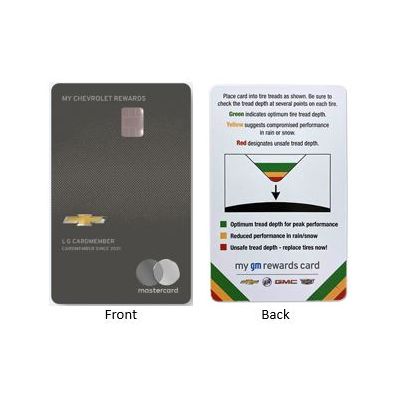 GM CARD TIRE TREAD MEASUREMENT CARD (CHEVROLET) (pack of 50)
