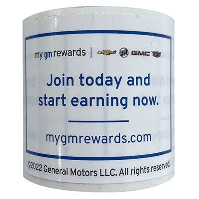 My GM Rewards RO Stickers