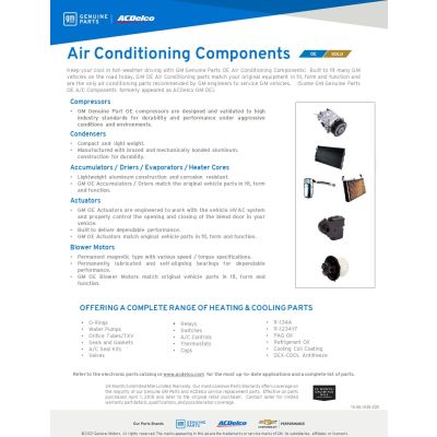 SELL SHEET - ACDELCO GMGP AC COMPONENTS