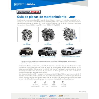 SELL SHEET- DURAMAX-DIESEL-MR-PARTS-GUIDE-SPANISH