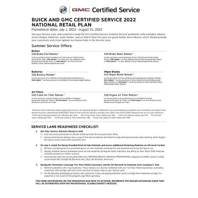 GUIDE - BUICK GMC CERTIFIED SERVICE SUMMER LAUNCH (EA)