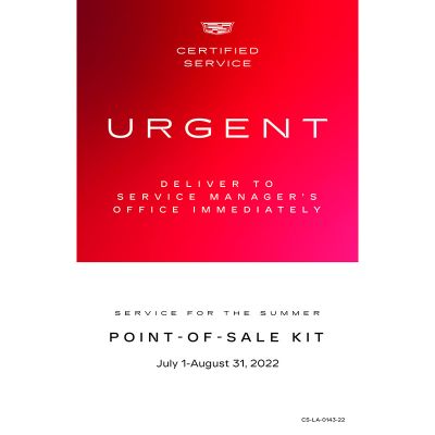 LABEL - CADILLAC CERTIFIED SERVICE SUMMER BOX (EA)