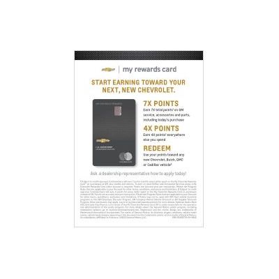 Sales - Tent Card Small - Chevy