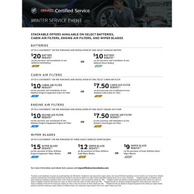 SELL SHEET-BUICK GMC CERT SERV WINTER ADVISOR (EA)