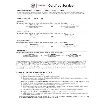 GUIDE - BUICK GMC CERTIFIED SERVICE WINTER LAUNCH (EA)