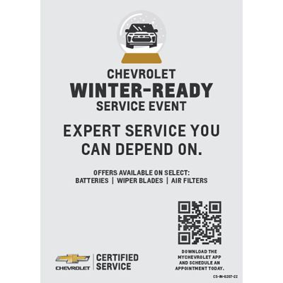 INSERT - CHEVY WINTER-READY SERVICE EVENT 5X7 (EACH)