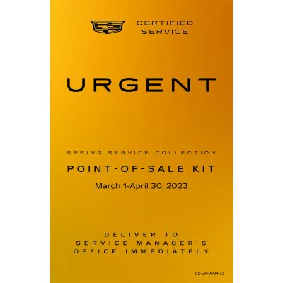 LABEL - CADILLAC CERTIFIED SERVICE SPRING BOX (EA)