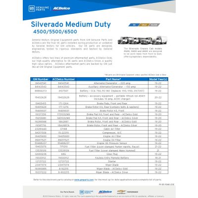 SELL SHEET - MEDIUM-DUTY-SILVERADO-PARTS-PARTNER-PERKS