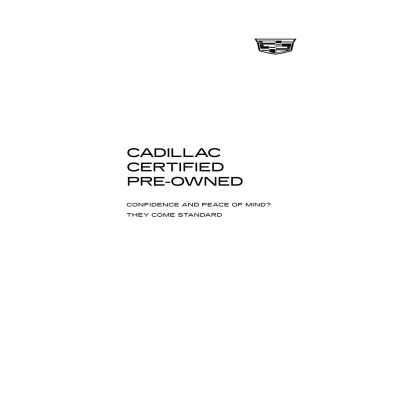 CADILLAC CERTIFIED PRE-OWNED POCKET FOLDER 8/2021