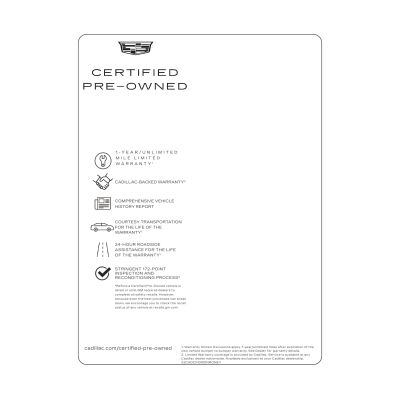 CADILLAC CPO MONRONEY STICKER DOWNLOADABLE