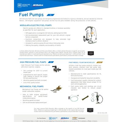 SELL SHEET - GMGP / GOLD FUEL PUMPS