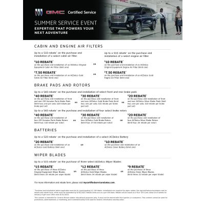 ELECTRONIC SELL SHEET-BUICK GMC CERT SUMMER ADVISOR (EA)