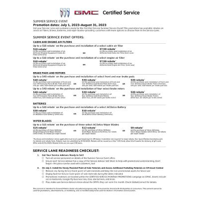 GUIDE - BUICK GMC CERTIFIED SERVICE SUMMER LAUNCH (EA)