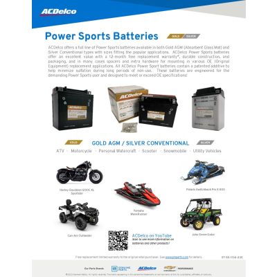 SELL SHEET - ACDELCO POWERSPORTS BATTERIES