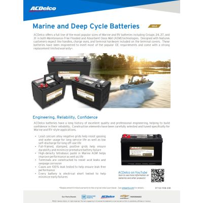 SELL SHEET - ACDELCO MARINE AND RV BATTERIES