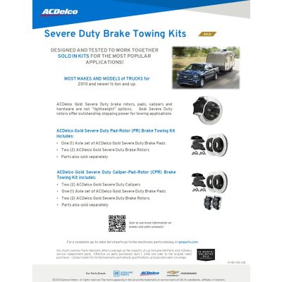 SELL SHEET - ACDELCO GOLD SEVERE DUTY TOWING KITS