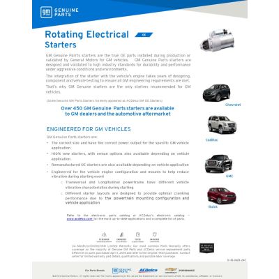 SELL SHEET - OE STARTERS