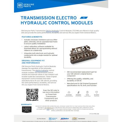 SELL SHEET - TRANSMISSION ELECTRO HYDRAULIC CONTROL MODULES