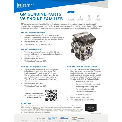 SELL SHEET - GM GENUINE PARTS V6 ENGINE FAMILIES