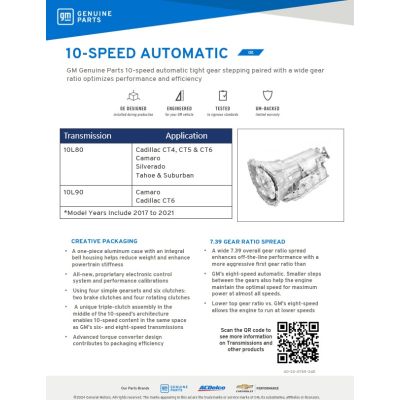 SELL SHEET - 10-SPEED AUTOMATIC