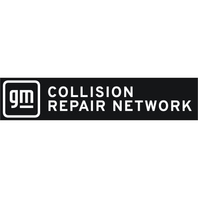 GM Collision Repair Network Logo, Horizontal, Negative, White