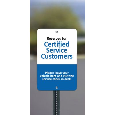 Chevy Parking Sign Certified Service