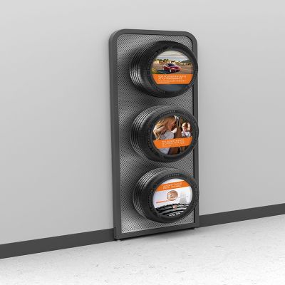 Wall-Mounted In-Lane Tire Display