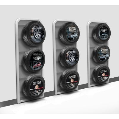 GMC  3-Tire Wall Mounted In Lane Tire Display
