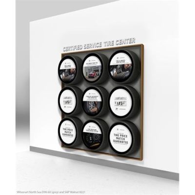 GM Cadillac 9 Tire Wall Display