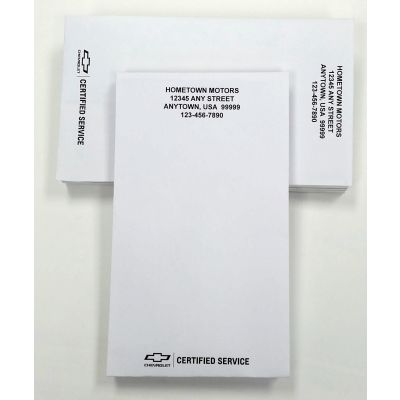 CHEVROLET CERTIFIED SERVICE Small Scratch Pad - Set of 250