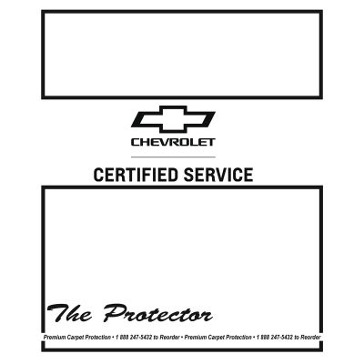 CHEVROLET CERTIFIED SERVICE Protector Floor Mats-1 Case of 500