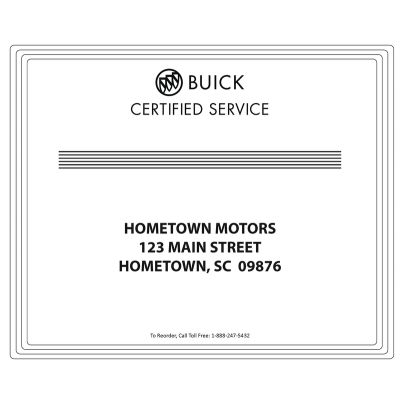 BUICK CERTIFIED SERVICE Economy Floor Mats Cases of 1,000