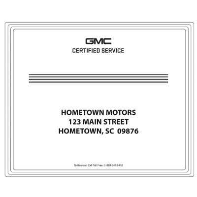 GMC CERTIFIED SERVICE Economy Floor Mats Cases of 1,000