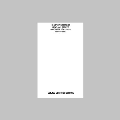 GMC CERTIFIED SERVICE Small Scratch Pad - Set of 250